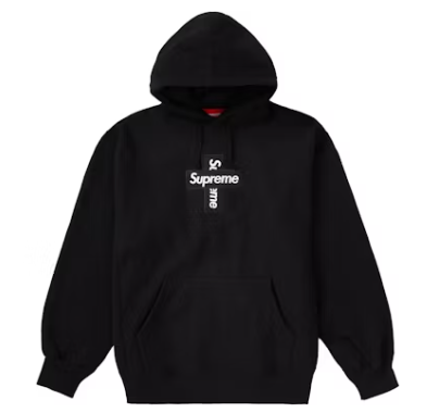 Supreme Cross Box Logo Hooded Sweatshirt